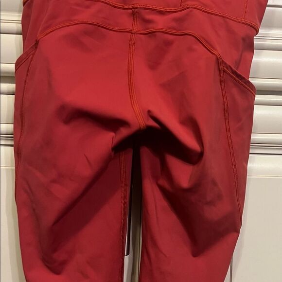 Lululemon Fast & free Crops  Sz 2 Orange - Picture 6 of 12